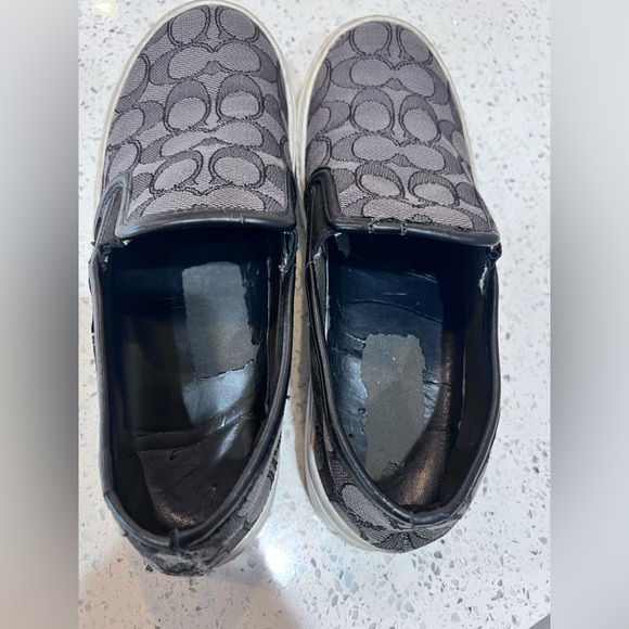 Coach Women’s Black Slip-On Trainers Sneakers GUC size 7.5 - Picture 13 of 14